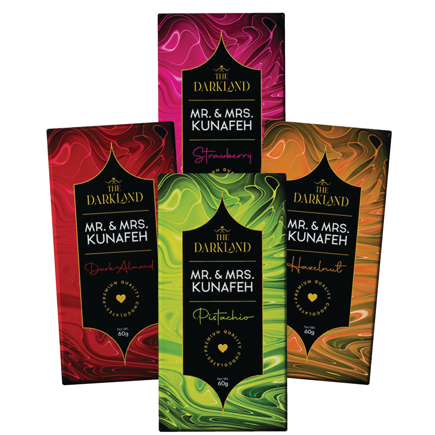 All Combo Pack - MR. & MRS. Kunafa | Strawberry, Hazelnut , Dark Almond & Pistachio Flavour | No Side Effects