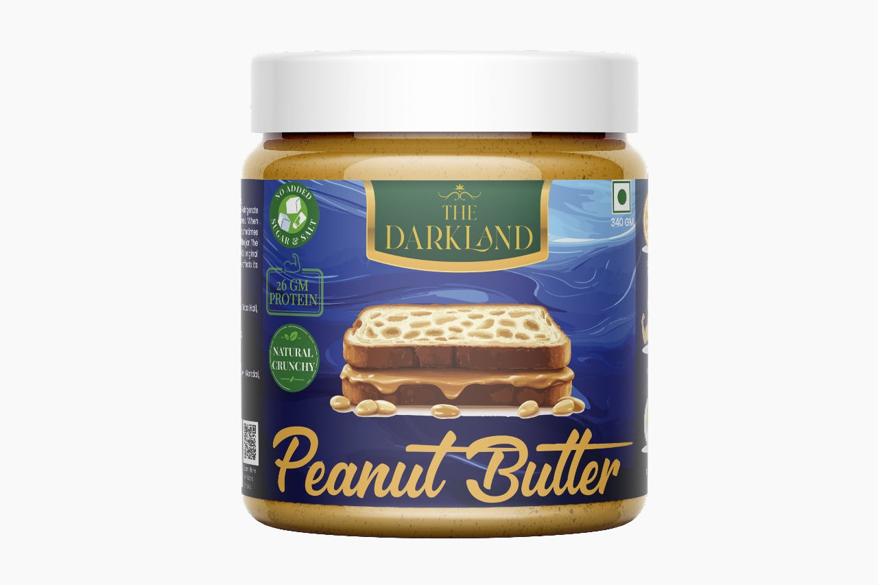 Natural Peanut Butter | NO ADDED SUGAR & SALT | 100% PEANUTS | UNSWEETNED CRUNCHY | 26 GM PROTEIN