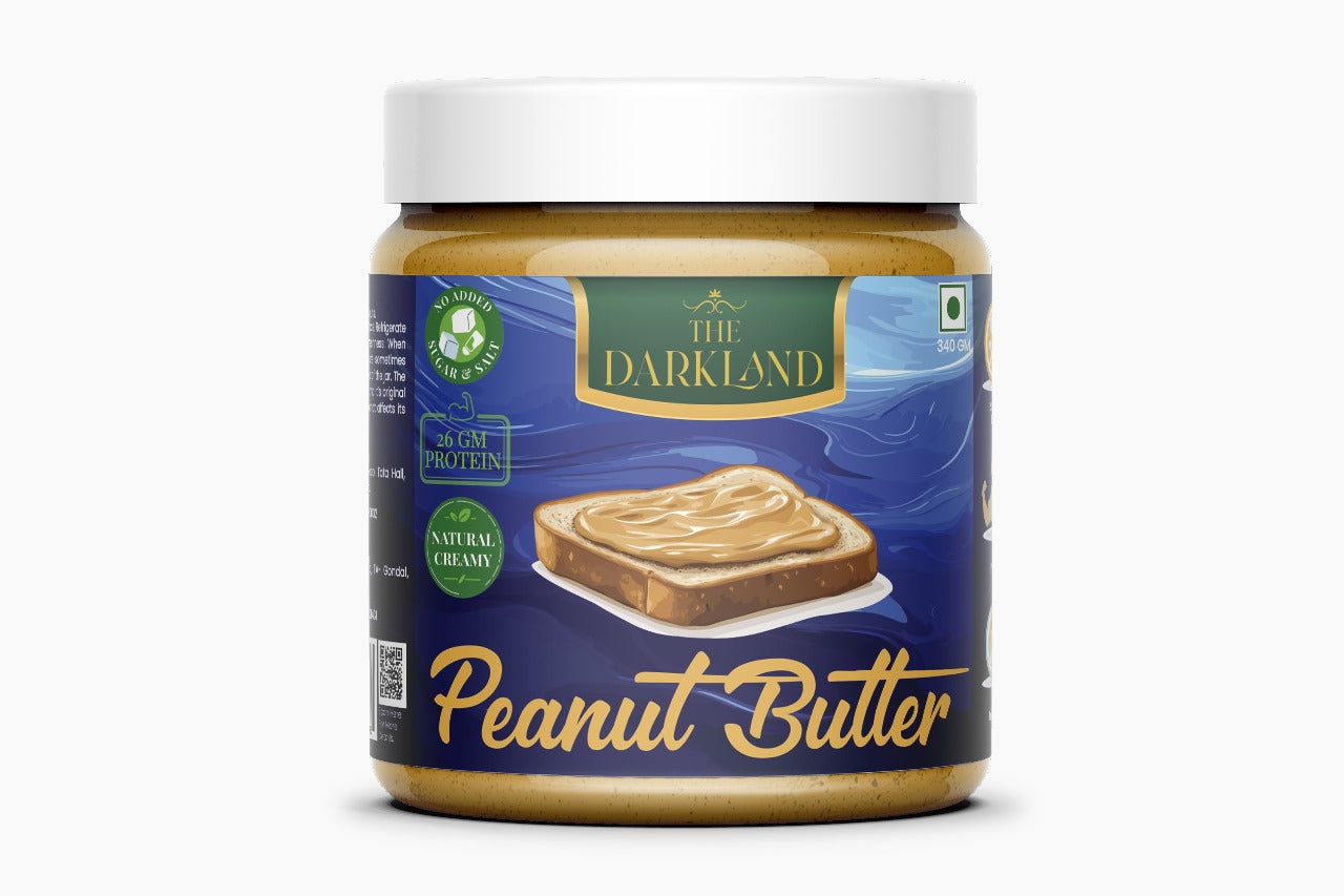 Natural Peanut Butter | NO ADDED SUGAR & SALT | 100% PEANUTS | UNSWEETNED CREAMY | 26 GM PROTEIN