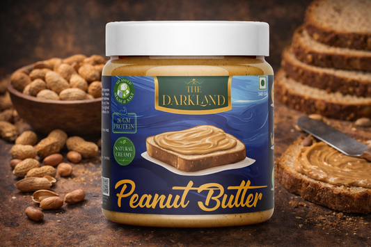 Natural Creamy Peanut Butter |340 gm| NO ADDED SUGAR & SALT | 100% PEANUTS | UNSWEETNED CRUNCHY | 26 GM PROTEIN
