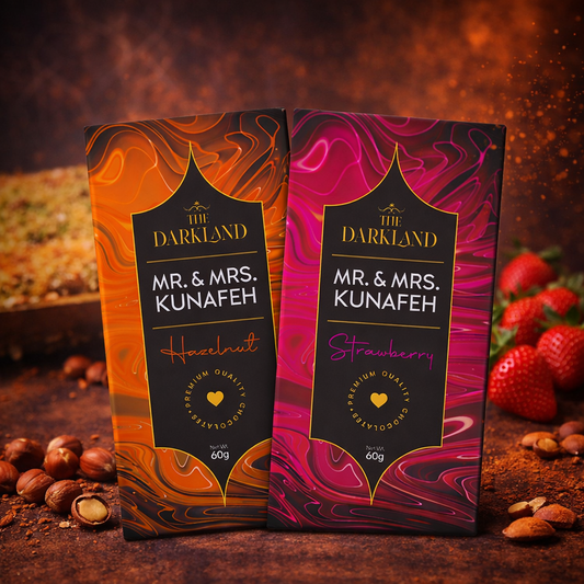 Combo Pack - MR. & MRS. Kunafa | Hazelnut & Strawberry Flavour | Aphrodisiac Chocolate Bar