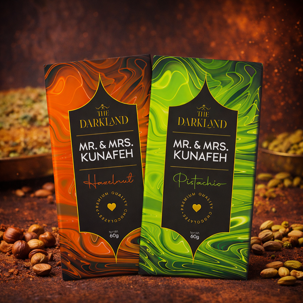 Combo Pack - MR. & MRS. Kunafa | Hazelnut & Pistachio Flavour | Aphrodisiac Chocolate Bar