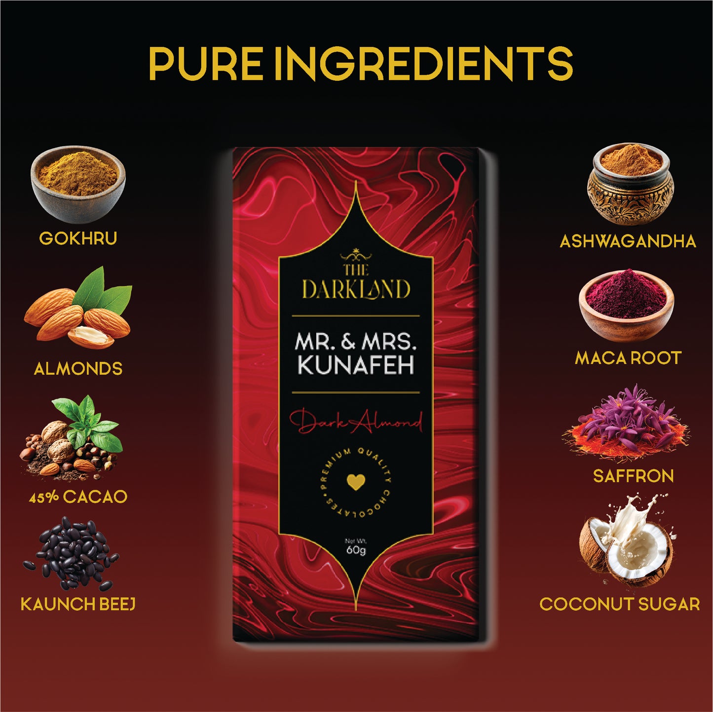 MR. & MRS. Kunafa | Dark Almond Flavour | No Side Effects